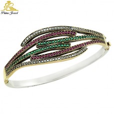 Gümüş Otantik Taşlı Biezik /Bileklik